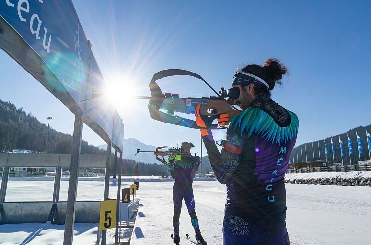 Mexican Biathlon Team - Kaiserwetter beim Biathlon-Training
