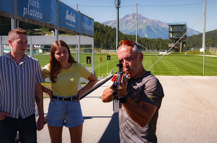 WM Arena im Sommer_Paar bei Biathlon Erlebnis