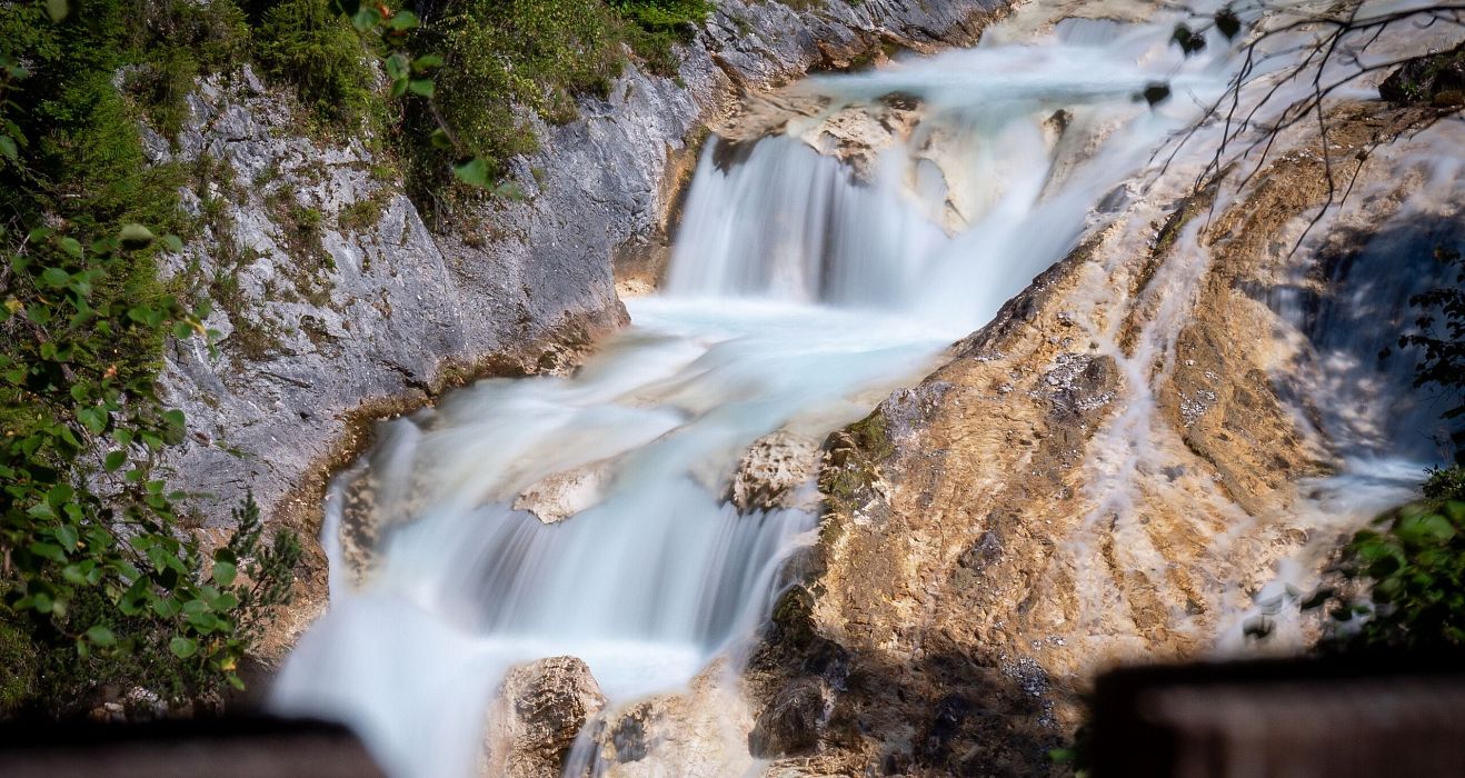 Wasserfall beim Karwendelsteg