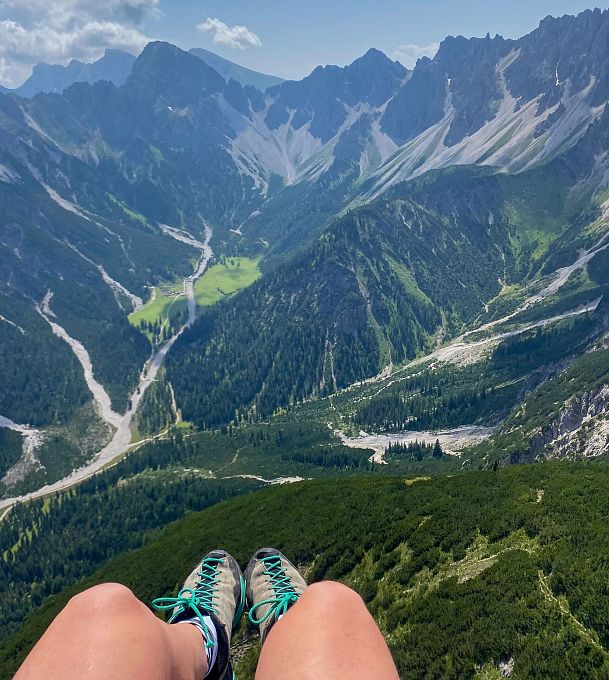 Blick vom Paragleiten Richtung Eppzirler Alm