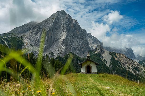 Hallerangeralm im Karwendel - Kapelle bei der Alm