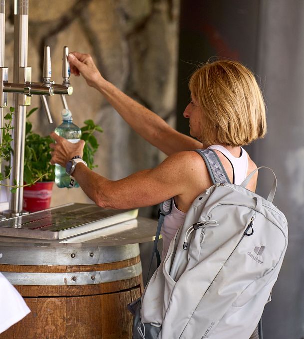 Teilnehmerin bei Wellwasserfass