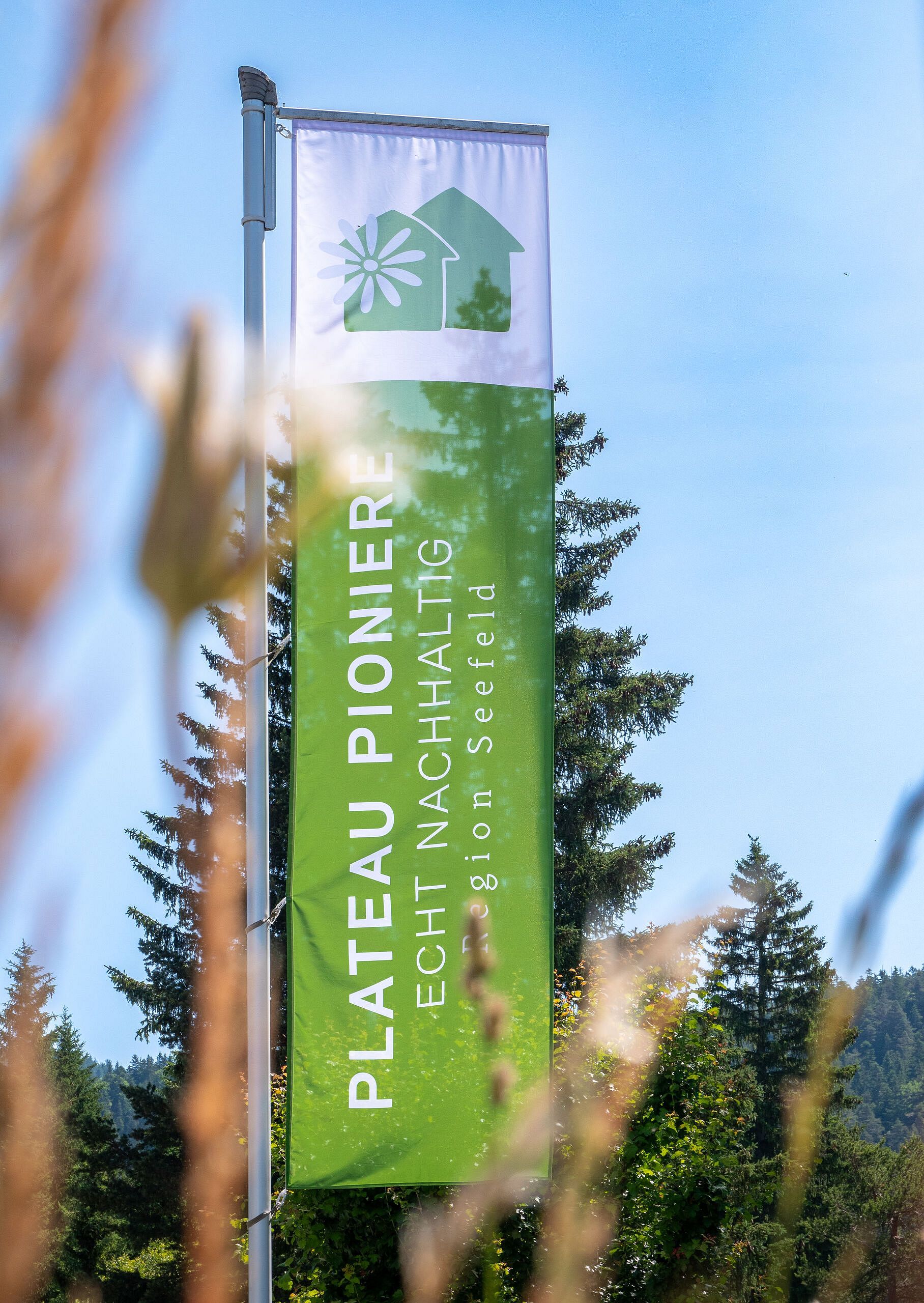 Fahne der Plateau Pioniere beim Leutascher Hof