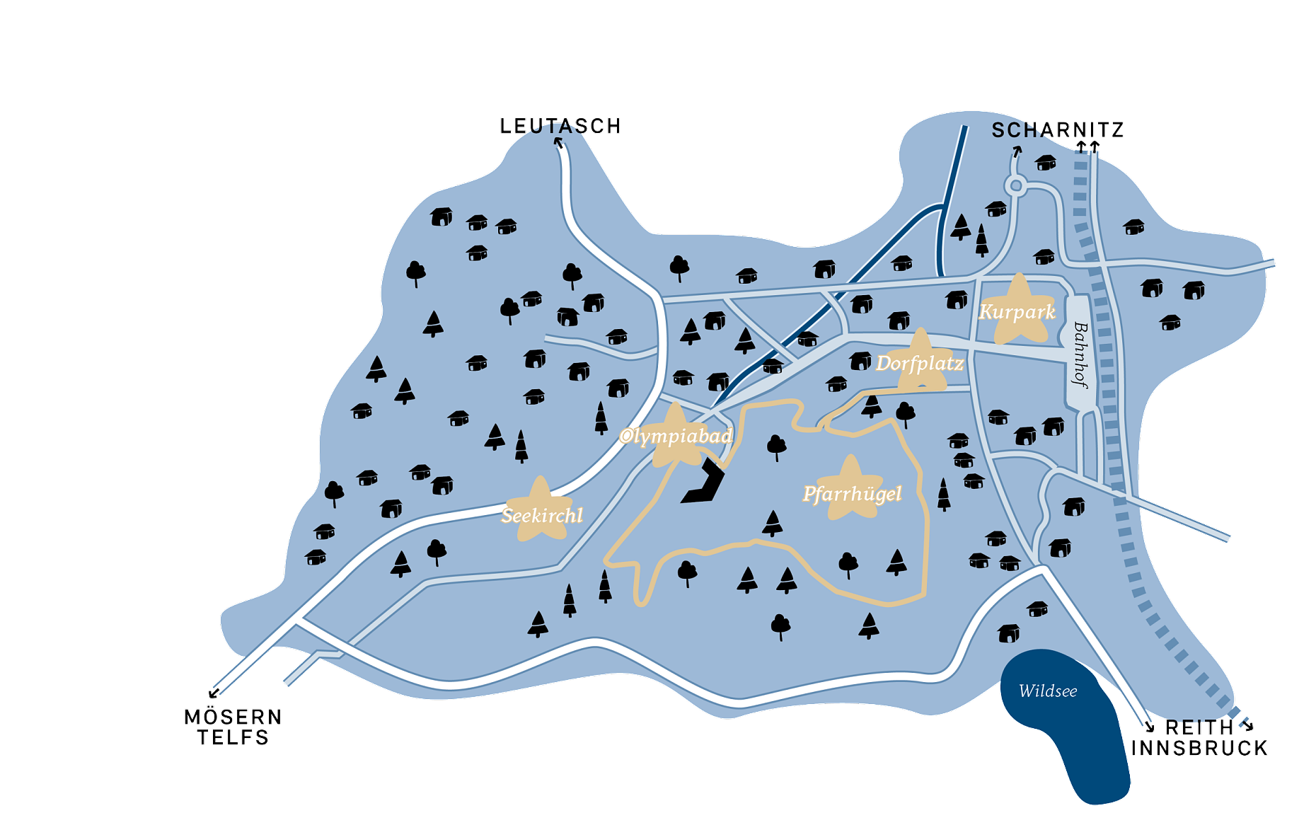 Orientierungskarte Seefelder Lichterzauber