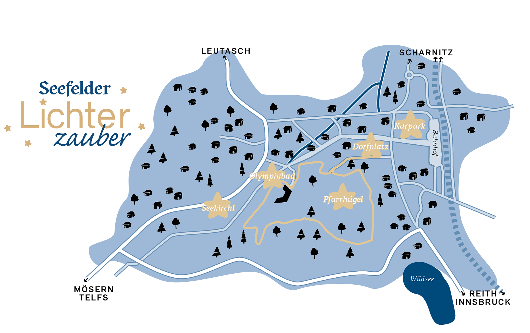 Orientierungskarte Seefelder Lichterzauber-Logo