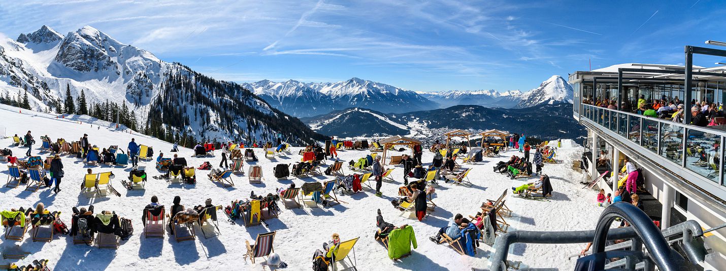 Terrasse Rosshuette im Winter - Seefeld