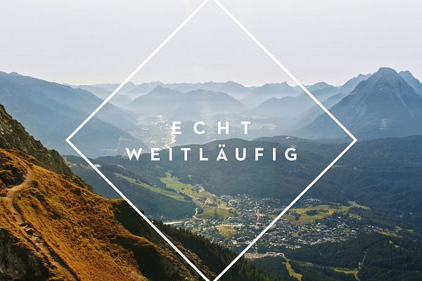 Alpenpanorama mit Slogan