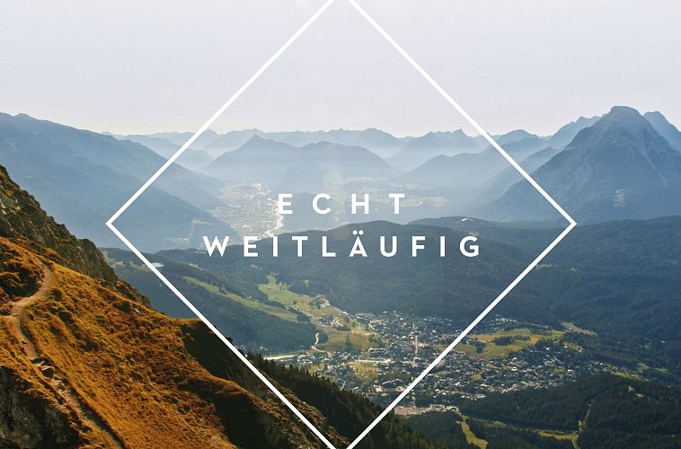 Alpenpanorama mit Slogan